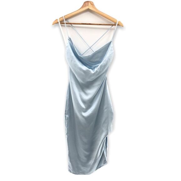 superdown‎ Billie Drape Midi Dress in Dusty Blue XXS - Picture 3 of 11